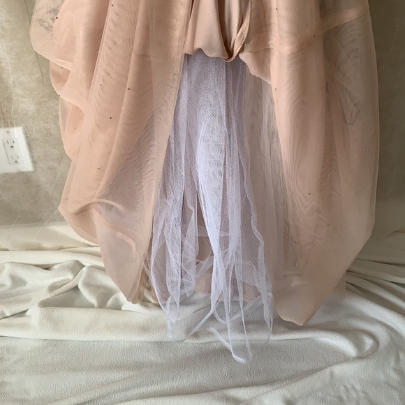 Betsy Adam peach & black Swarovski stone gown - Picture 16 of 17